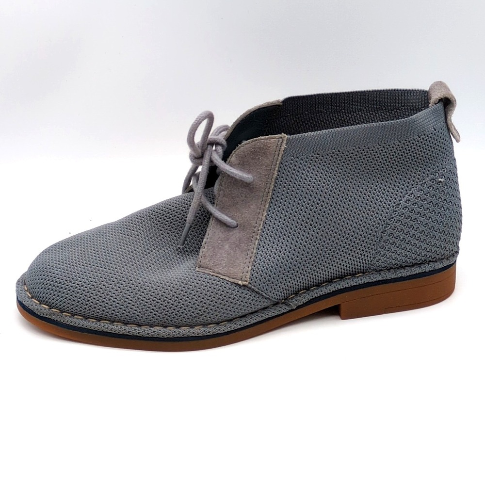 Hush Puppies Shoes Womens Blue 9.5 Wide Knit Soft Ankle Boot Walking HWR6469-039